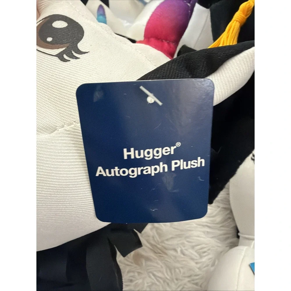 Hugger Autograph Plush Graduation Unicorn White Rainbow Horn with Pen Lot 5 New